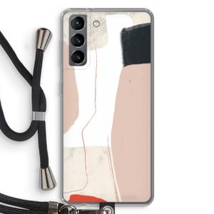 Lava: Samsung Galaxy S21 Transparant Hoesje met koord