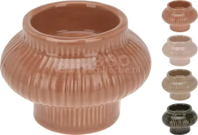 Waxinelichthouder Porselein 6cm Assorti 1st