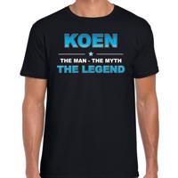 Koen Voornaam cadeau - The man, The myth the legend - zwart - voor heren - verjaardag