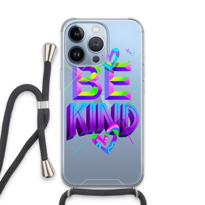 Be Kind: iPhone 13 Pro Transparant Hoesje met koord