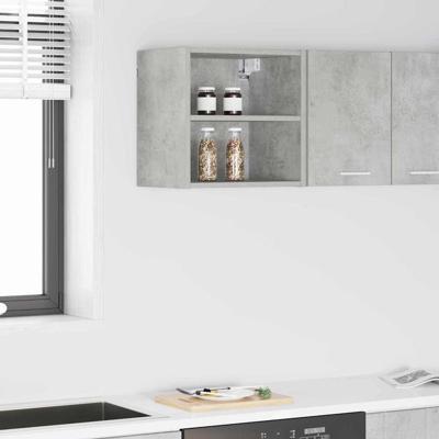Hangkast Riga Beton Grijs 40 x 29,5 x 40 cm Bewerkt hout Hangkast Riga Beton Grijs 40 x 29,5 x 40 cm Bewerkt hout