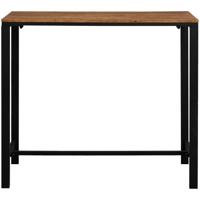 Leen Bakker - Bartafel Luuk - Zwart/naturel - 120x60x105 Cm - Grenenhout - Bruin#Zwart - thumbnail