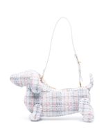 Thom Browne sac porté épaule Hector en tweed - Blanc