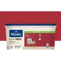 RIPOLIN Muurverf voor alle stukken, Ripolin - Rouge St Emilion Satin, 2,5L