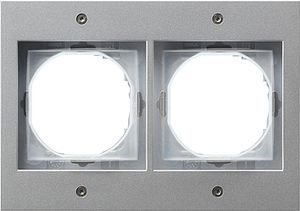 Gira TX 44 afdekraam 2-voudig aluminium