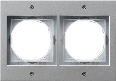 Gira TX 44 afdekraam 2-voudig aluminium