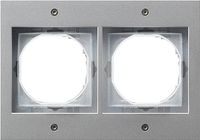 Gira TX 44 afdekraam 2-voudig aluminium