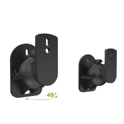 Paar zwarte Surround Sound Speaker muurbeugel beugels 45 graden draaibaar design TV muurbeugel 8 x 4 5 x 5.8 cm