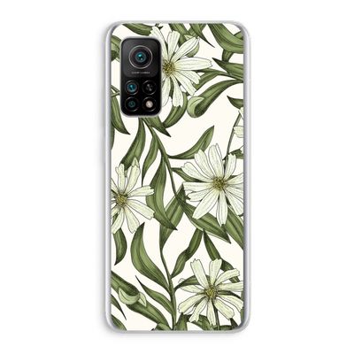 Wit bloemenpatroon: Xiaomi Mi 10T 5G Transparant Hoesje