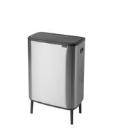 Brabantia bo touch bin hi 2x30 liter matt steel fingerprint proof - thumbnail