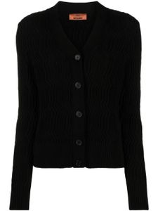 Missoni cardigan nervuré à col v - Noir