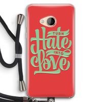 Turn hate into love: HTC U Play Transparant Hoesje met koord