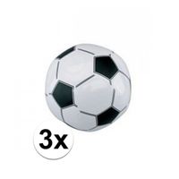 3x Opblaasbare voetballen strandbal