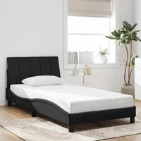 Bedframe zonder matras "Hanko" 100x200 cm fluweel zwart