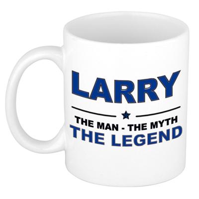 Larry cadeau mok - man myth legend - naam koffiemok - 300 ml - collega - vaderdag