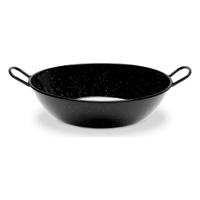 Diepe Pan met Handvat Vaello Zwart Geëmailleerd Staal (Ø 28 cm)