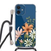 Floral bouquet: iPhone 12 Transparant Hoesje met koord