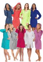 Badjas met rits in trendy kleuren - Wit S