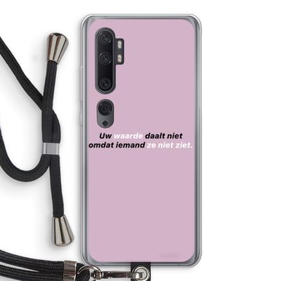 uw waarde daalt niet: Xiaomi Mi Note 10 Pro Transparant Hoesje met koord