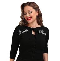 Collectif Charlene Rock Roll Cardigan Black-S Collectif Charlene Rock Roll Cardigan Black-S
