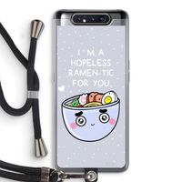 I'm A Hopeless Ramen-Tic For You: Samsung Galaxy A80 Transparant Hoesje met koord