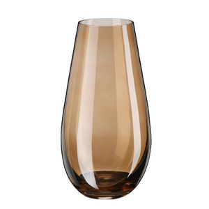 Bloemenvaas New York - transparant bruin - glas - H24 cm