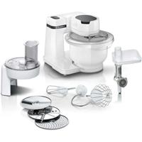 BOSCH Serie 2 MUMS2AW21 Keukenmachine - 700 W - 4 Snelheden - 3,8 L - 3 Schijven - Vleesmolen - Wit