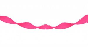 Neon roze Crepe Papier Slinger - 18 meter