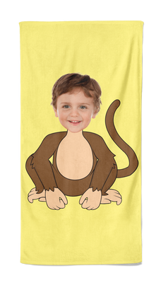 Cartoon Handdoek Monkey - Pillow Buddies