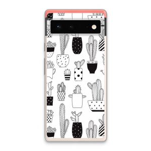 Cactusmotief: Google Pixel 6 Transparant Hoesje