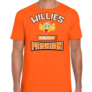 Oranje Koningsdag t-shirt - Willies crazy Kingsday fashion - heren