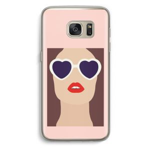 Red lips: Samsung Galaxy S7 Transparant Hoesje