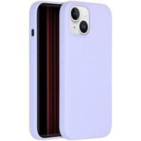 Accezz Liquid Silicone Backcover met MagSafe iPhone 15 Telefoonhoesje Paars