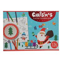 Kleurboek Placemat Kerst, 12st.