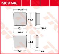 TRW Remblokken, en remschoenen voor de moto, MCB506 Allround organisch