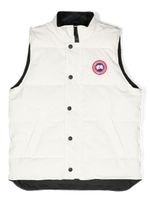 Canada Goose Kids gilet maelassé Vanier à patch logo - Blanc