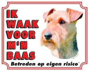 Welsh Terrier Waakbord - Ik waak voor mijn Baas