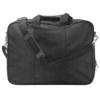 Schoudertas - Aktetas - zwart - 37x29 cm - laptoptas 15 inch - 2 vakken - verstelbare schouderband