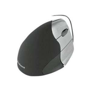 Evoluent VerticalMouse 3 Ergonomische muis USB Optisch Zwart, Zilver 5 Toetsen 2600 dpi Ergonomisch