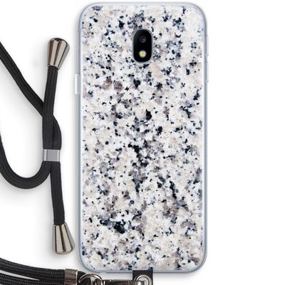 Gespikkelde marmer: Samsung Galaxy J3 (2017) Transparant Hoesje met koord