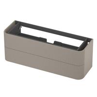 INK - Afgeronde Onderkast Gelakt 2 Laden Softclose met Gefreesd Front Tbv Grepen - 1400x450x520 Mm - Mat Creme Cotton