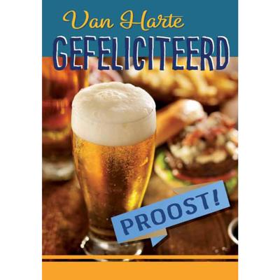 Wenskaarten Gefeliciteerd pak a 10 stuks