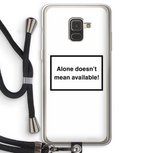 Alone: Samsung Galaxy A8 (2018) Transparant Hoesje met koord