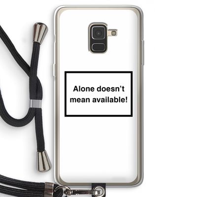 Alone: Samsung Galaxy A8 (2018) Transparant Hoesje met koord