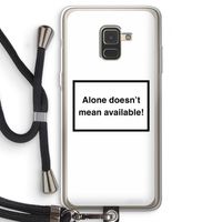 Alone: Samsung Galaxy A8 (2018) Transparant Hoesje met koord