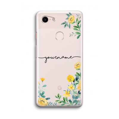 Gele bloemen: Google Pixel 3 Transparant Hoesje