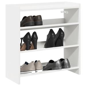 VidaXL Schoenenrek 60x25x62 cm bewerkt hout wit