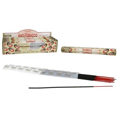 Wierook sticks in huisgeur Anti Tabak - 20x sticks van 22 cm - Ontspannend - 24 grams - tegen rookge