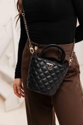 Guess Giully Handtas Dames Zwart - Maat One Size - Kleur: Zwart | Soccerfanshop