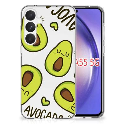 Samsung Galaxy A55 Telefoonhoesje met Naam Avocado Singing Samsung Galaxy A55 Telefoonhoesje met Naam Avocado Singing